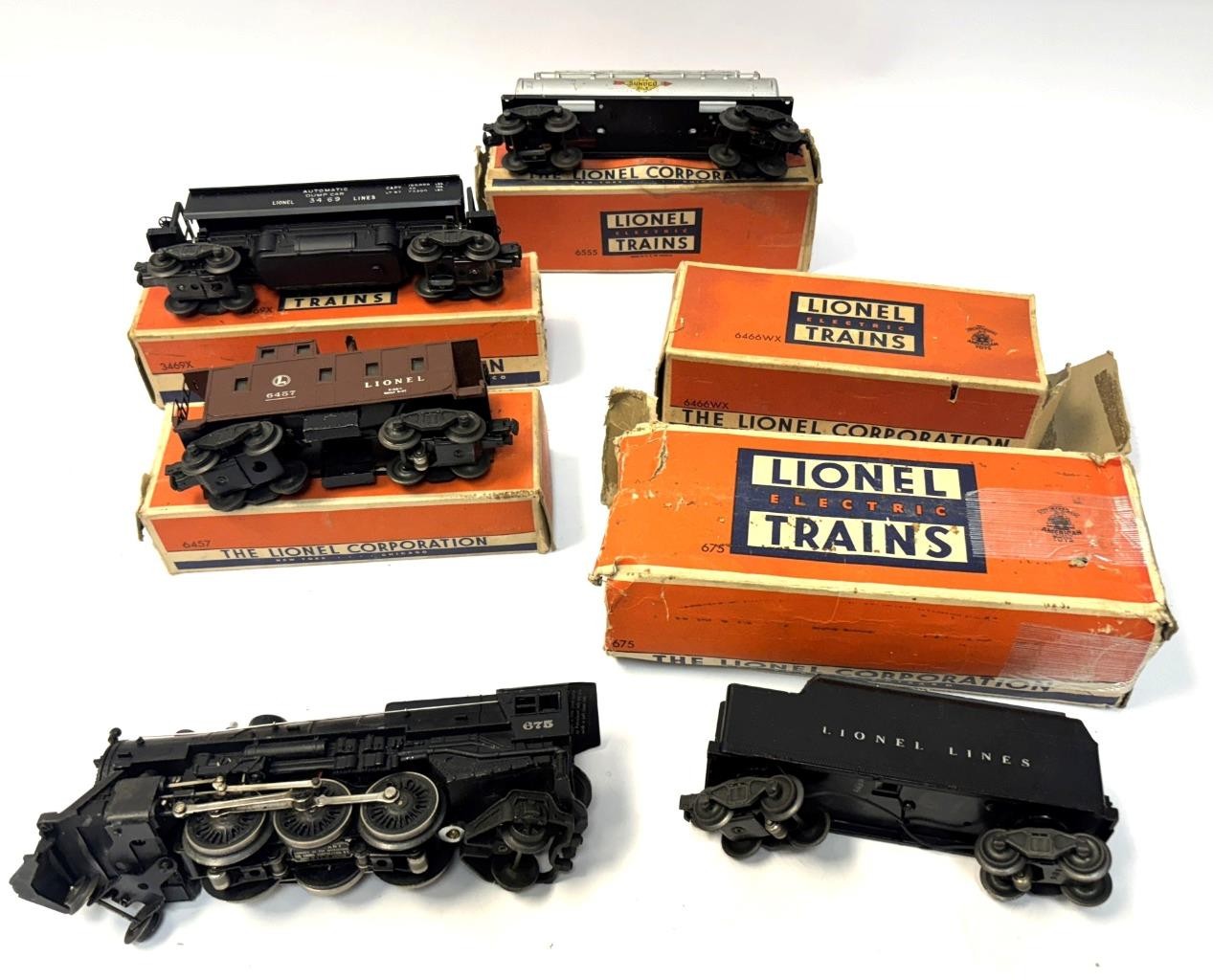 Vintage Lionel Train Set – 675 Locomotive, Whistle Tender & Freight Cars TESTED!