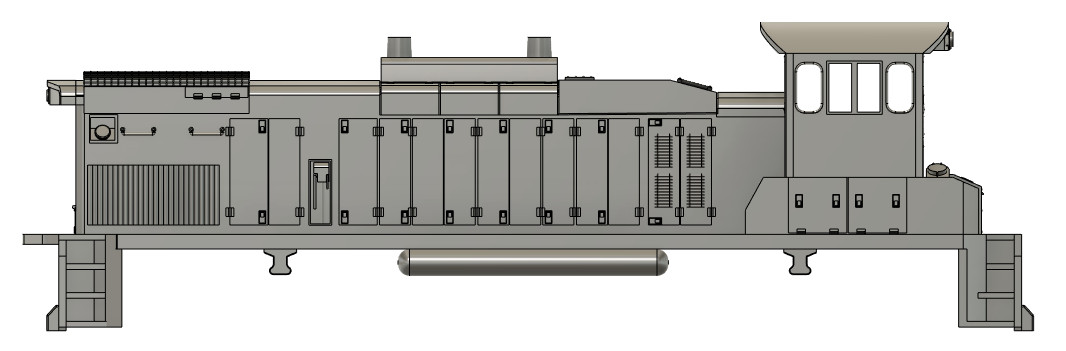 N Scale EMD MP15AC Angled Box Silenced Exhaust Locomotive Shell