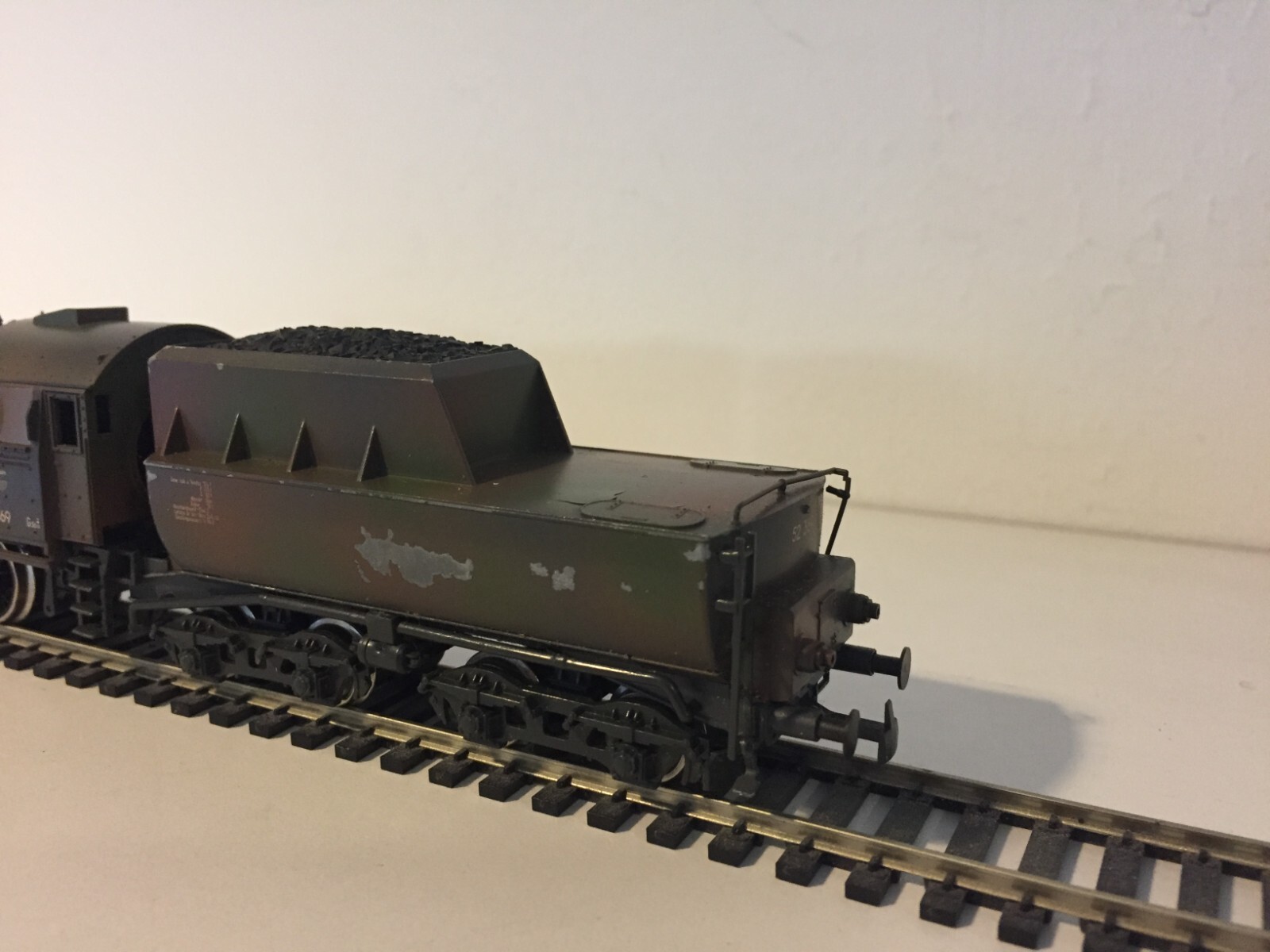 Liliput 852 Ensemble of Br52 2-10-0 in DRB Wehrmacht Camouflaged Epoch ii Livery