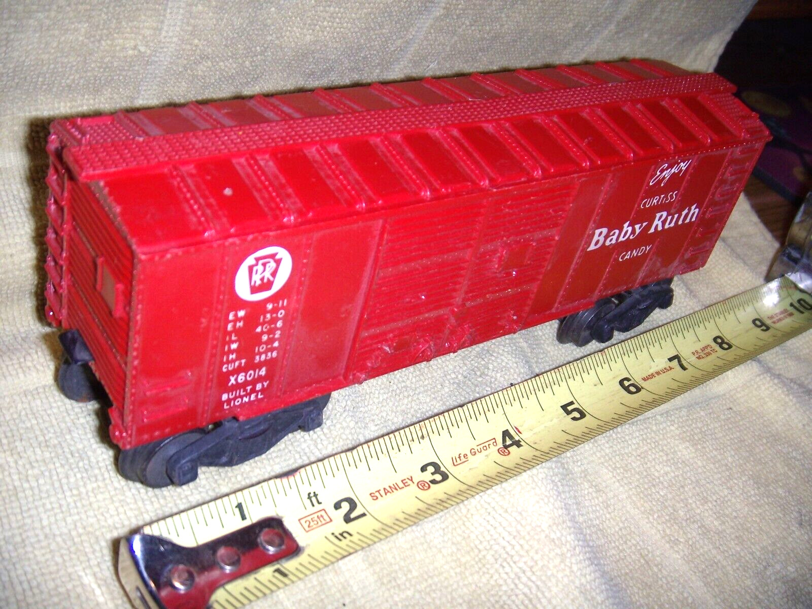 Vintage Lionel O-O27 Curtiss Baby Ruth Double Door Boxcar RED NICE X6014