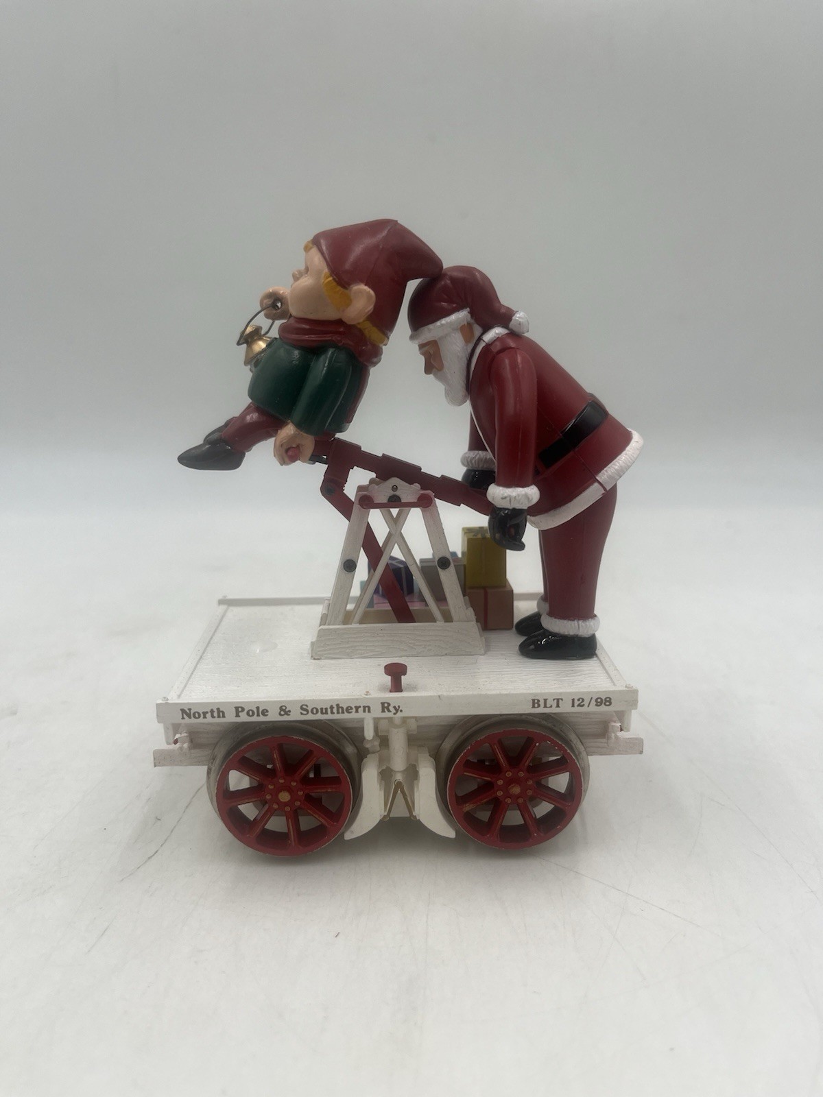 Bachmann 96241 #2 Christmas Handcar w/Santa & Elf – Metal Wheels EX/Box