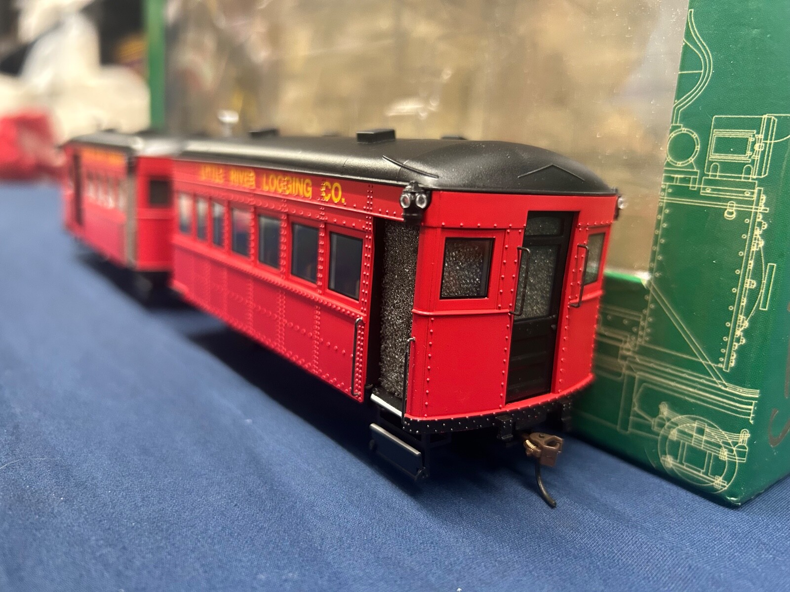 Bachmann On30 Little River Logging Co. Rail Bus & Trailer w/ DCC 28463 *READ*