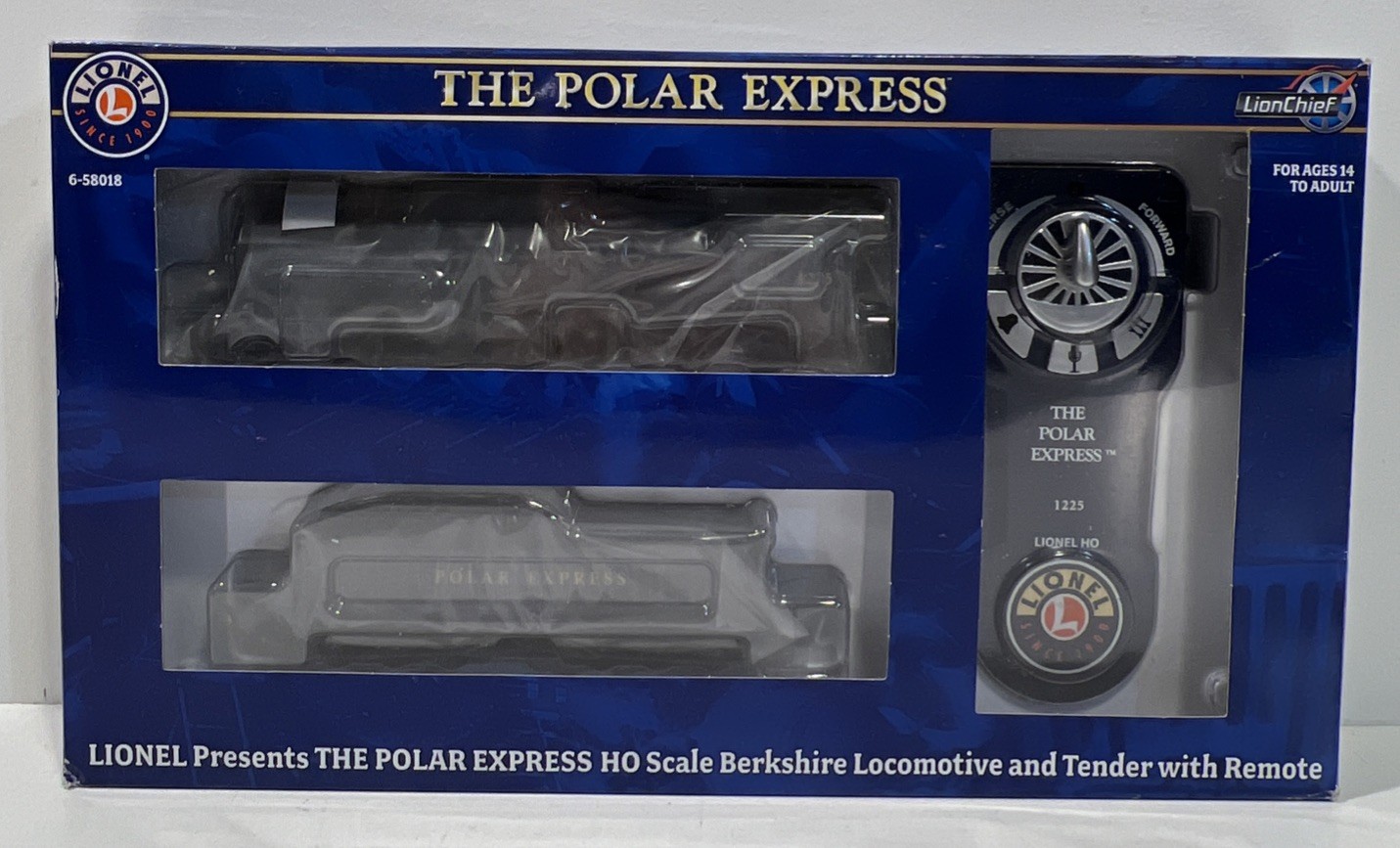 The Polar Express Berkshire HO Scale Locomotive Remote Lionel 6-58018 NOS