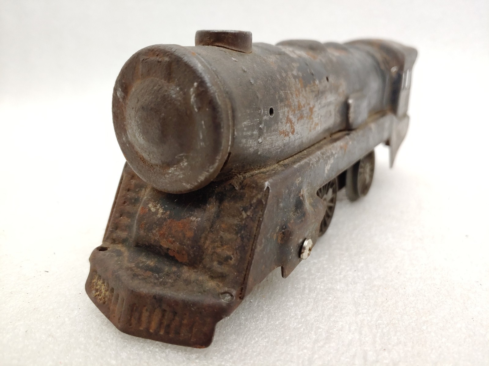 Marx Trains O Gauge Tinplate Wind-Up Steam Locomotive Engine Tested Works No Key