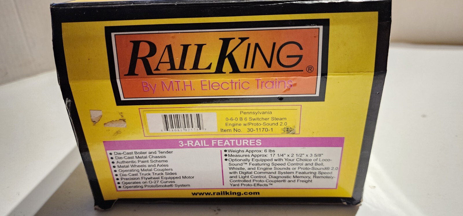 Railking By MTH O Scale 0-6-0 Switcher Steam Engine Pennsylvania #1670 PS 3.0