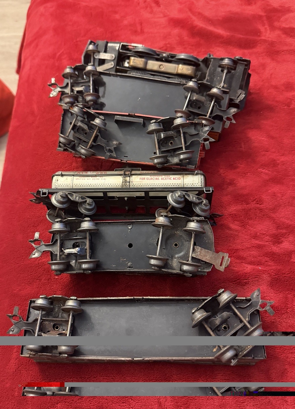 Vintage- MARX–1940s-? TIN LITHO-New York Central-2 cars -1 Locomotive-TRAIN SET