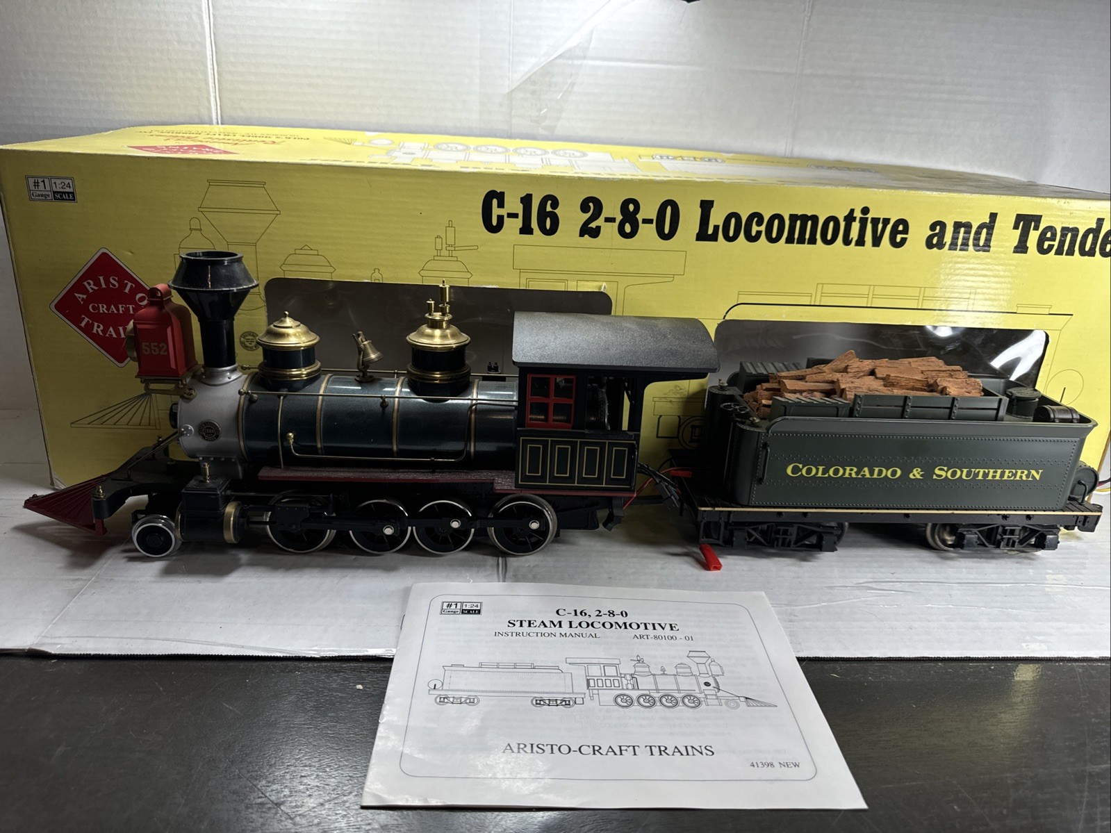 Aristocraft G Scale 2-8-0 C-16 Colorado And Southern Steam Locomotive #80208