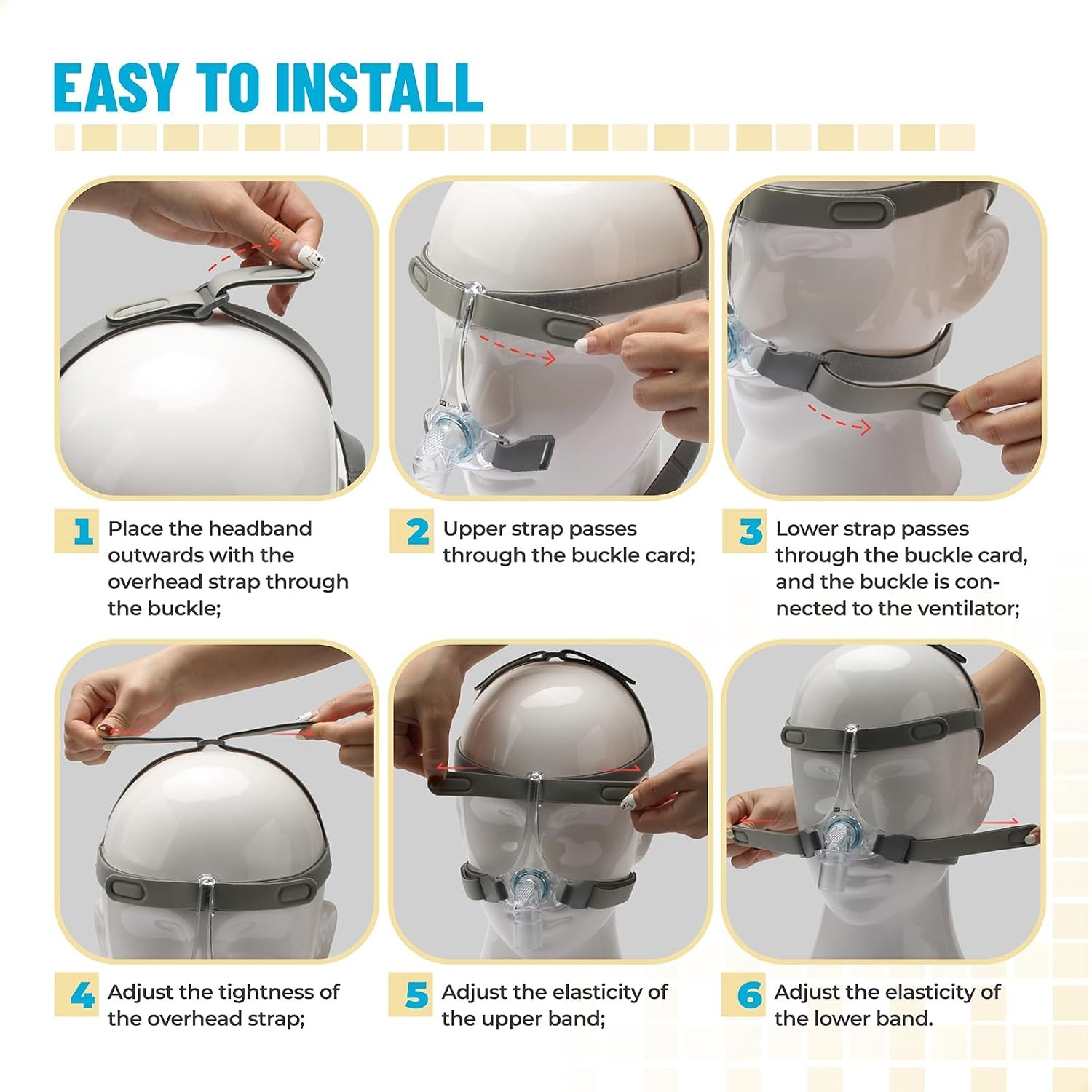 PalpitateC F&P Eson 2 Nasal Mask Headgear for Fisher and Paykel Simplus Full Fac