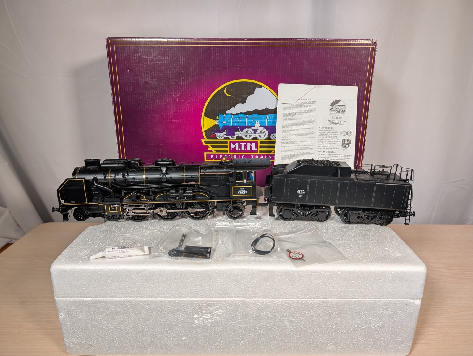 MTH Premier Orient Express SCNF Black Chapelon 2-3-1E Steam Engine PS3 20-3449-1