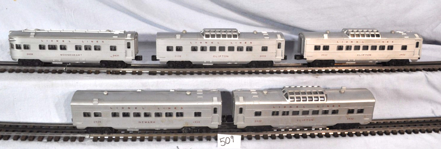 LIONEL 2432 Clifton 2432 Clifton 2432 Clifton 2434 Newark 2436 Mooseheart 5 Cars