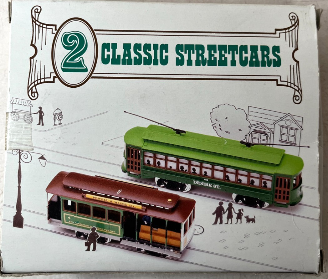 BACHMANN 41-0605-G1 & G2 – HO SCALE – SAN FRANCISCO CABLE CARS + 2 OTHERS