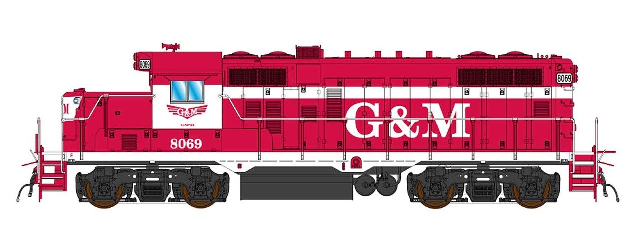 Intermountain ~ HO Scale ~ GP10 Paducah ~ Gulf & Mississippi #8069 ~ DCC Sound