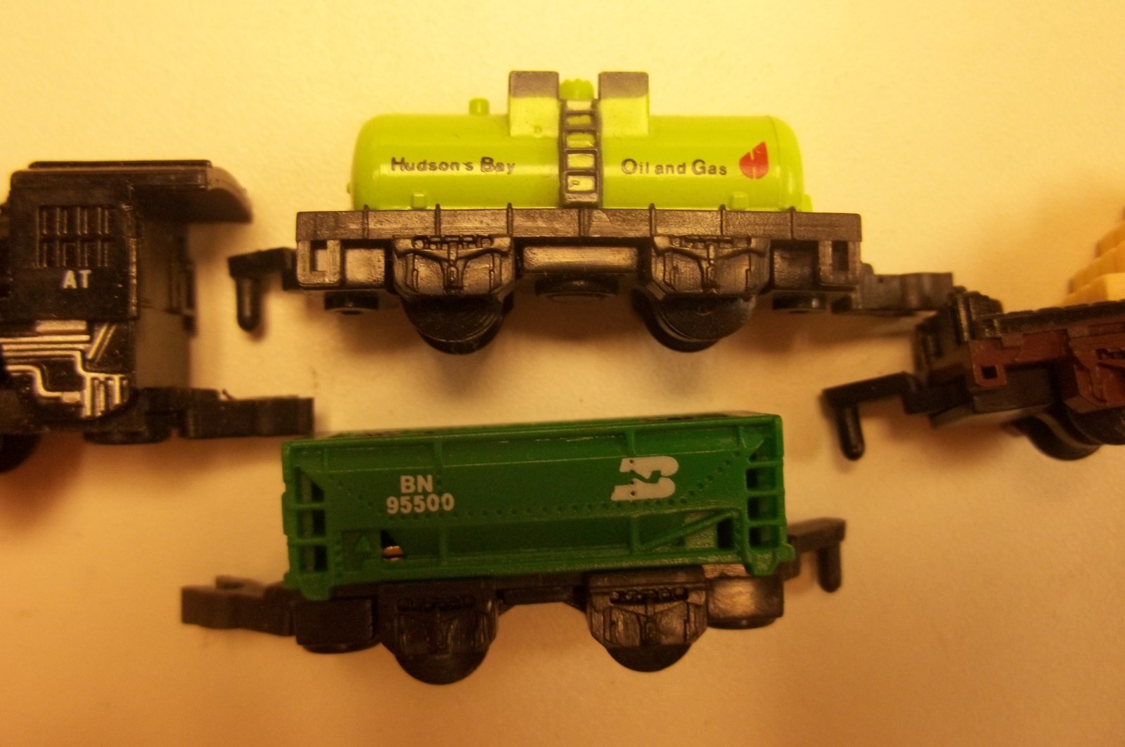 Steam locos and cars for display. Very small.