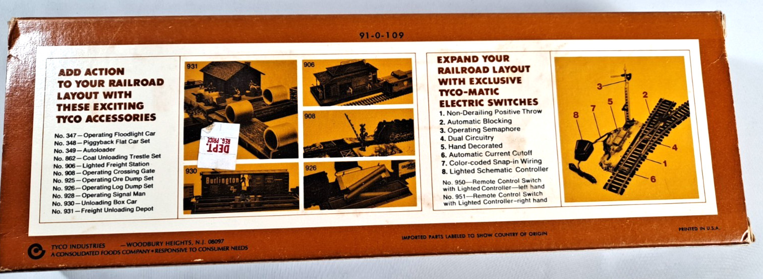 Vintage Tyco H.O. Locomotive F9 Unit. Model 224H 1200. In Box.