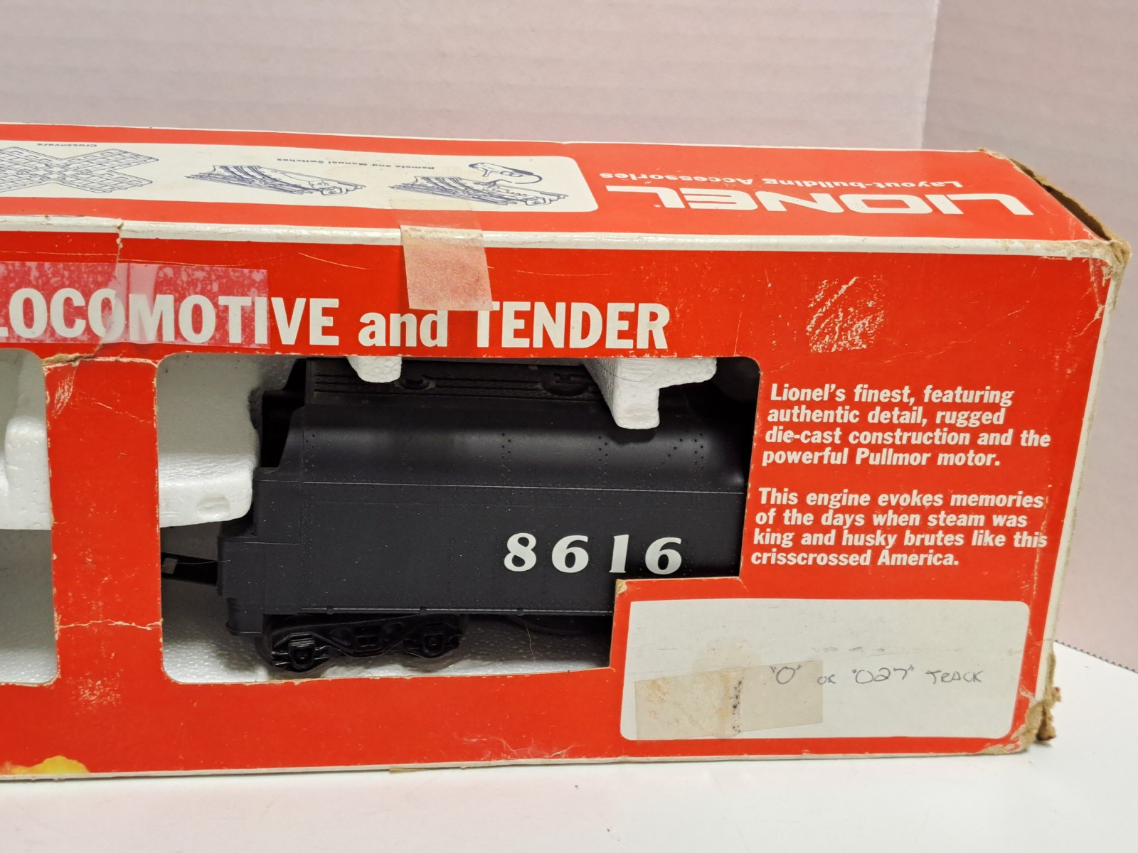 Lionel 6-8616 AT&SF Die-Cast Steam Locomotive & Tender 1:48 O Scale Model Train