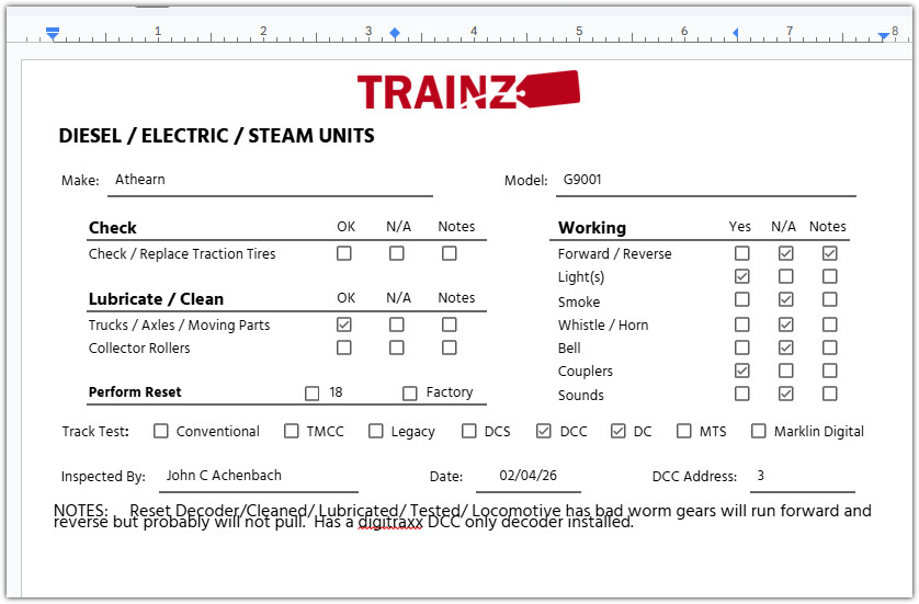 Athearn G9001 HO Scale H&VC USRA 2-8-2 Mikado Steam Locomotive & Tender – Custom
