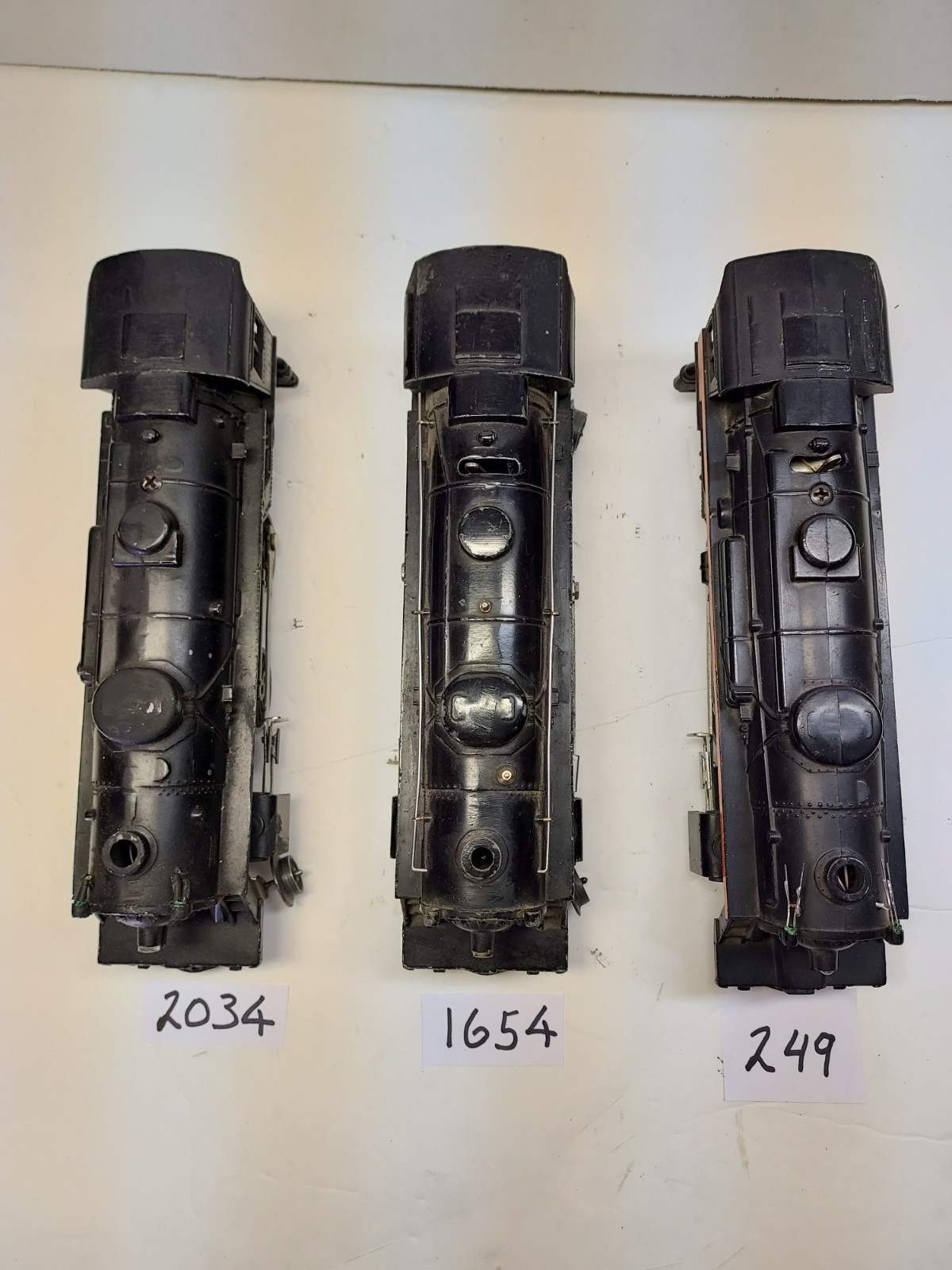 Vintage Postwar Lot Lionel 1654, 2034, 249 steam Locomotives