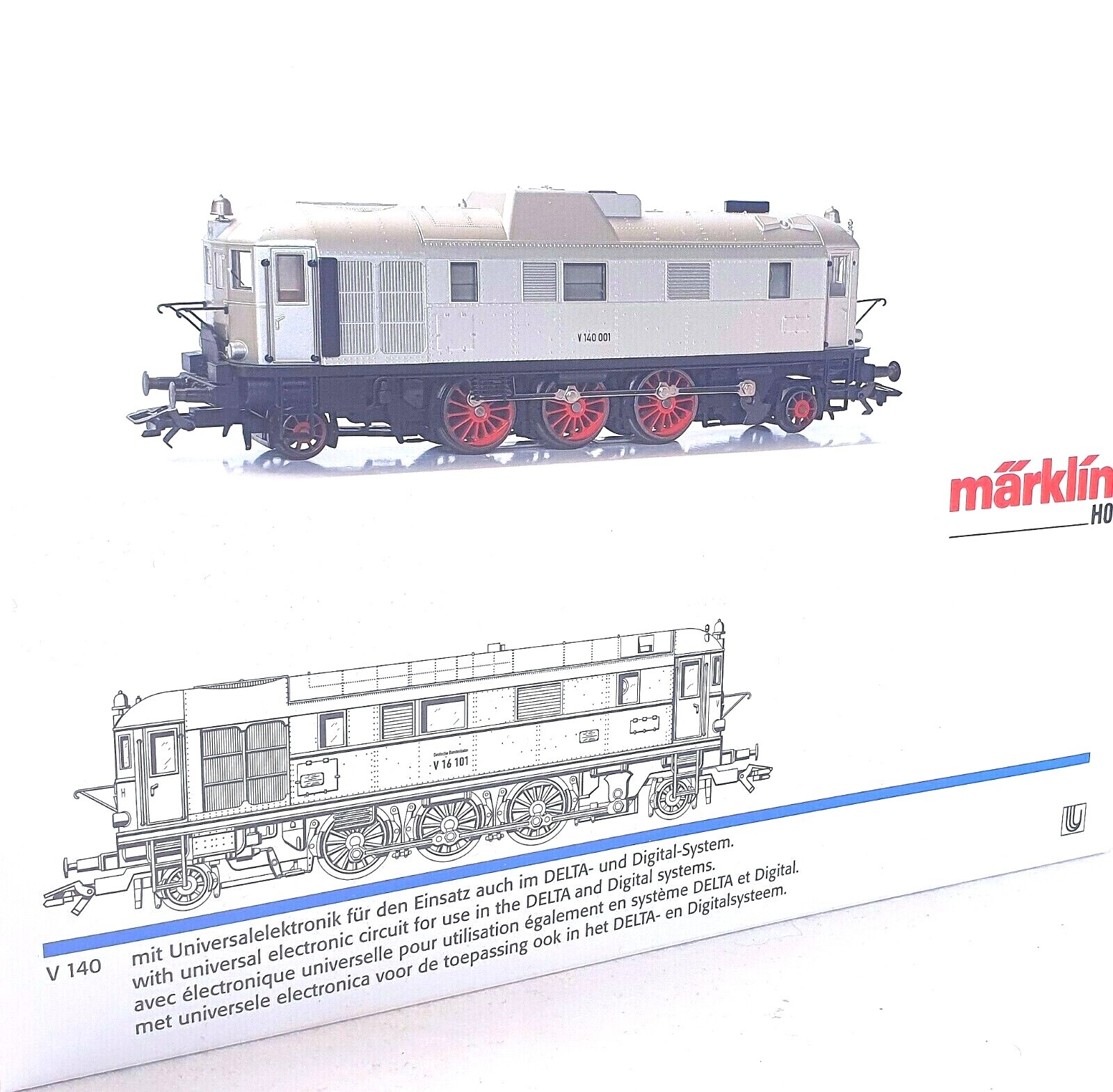 Marklin HO 1:87 AC Deutsche Bundesbahn DB V-140 “Press” DIESEL LOCOMOTIVE MIB`10