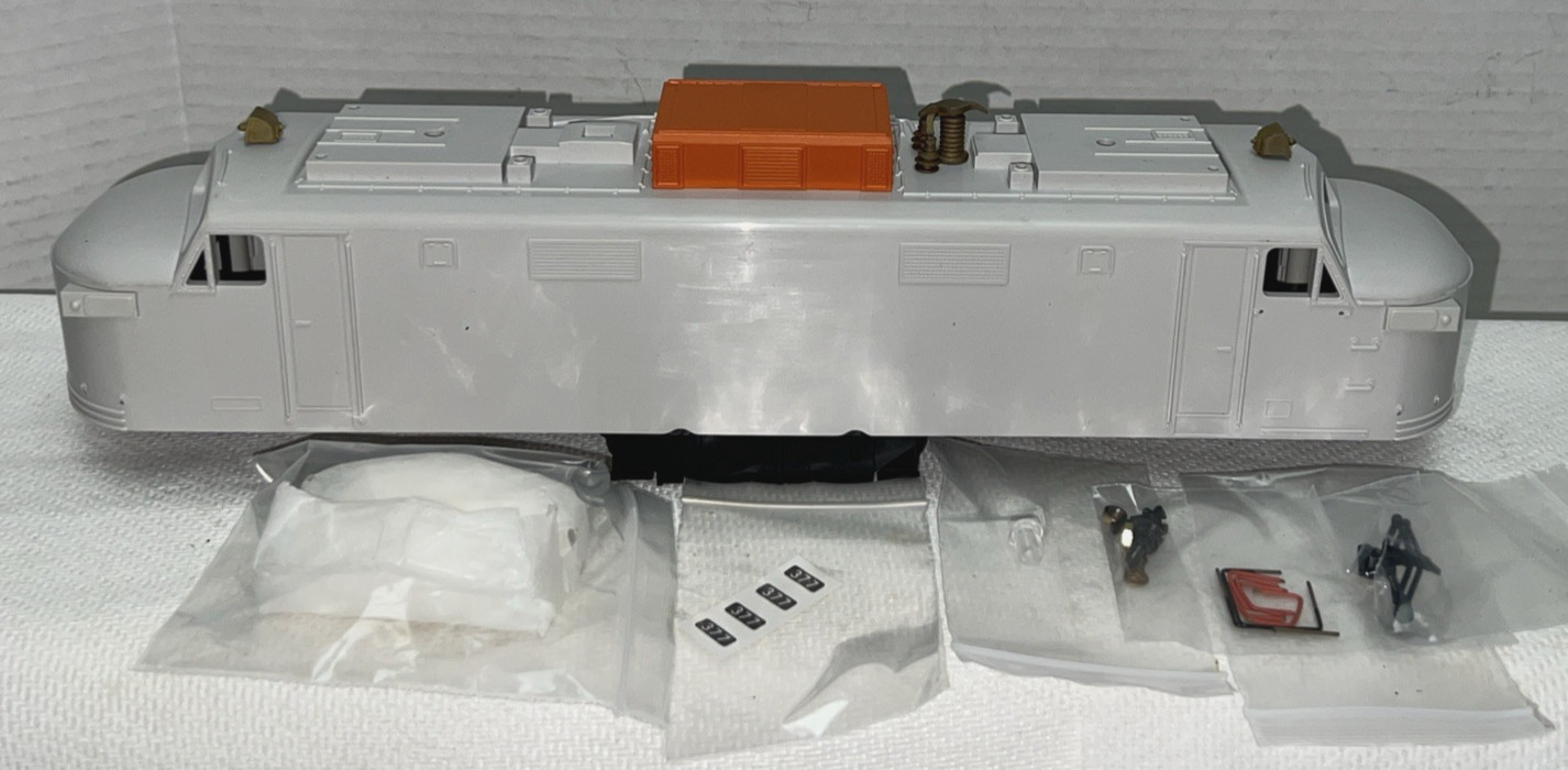 MTH O-GAUGE EP-5 ELECTRIC LOCOMOTIVE SHELL/FRAME/HORN/TRIM – UNPAINTED-NEW PARTS