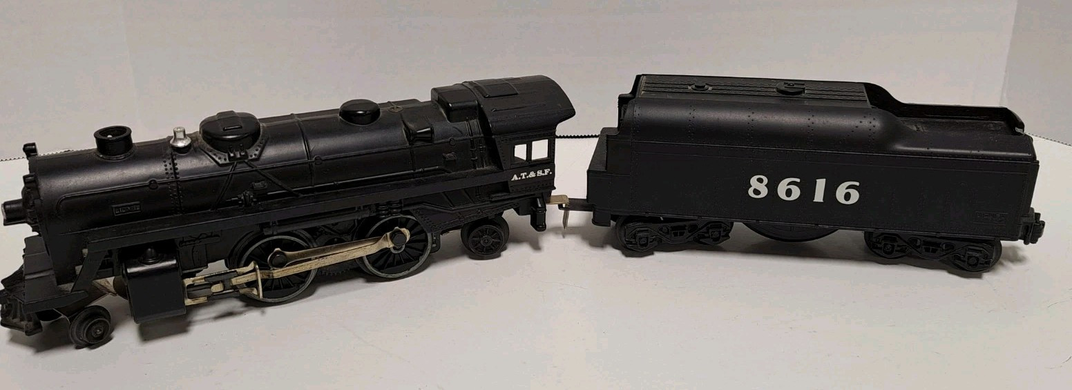 Lionel 6-8616 AT&SF Die-Cast Steam Locomotive & Tender 1:48 O Scale Model Train