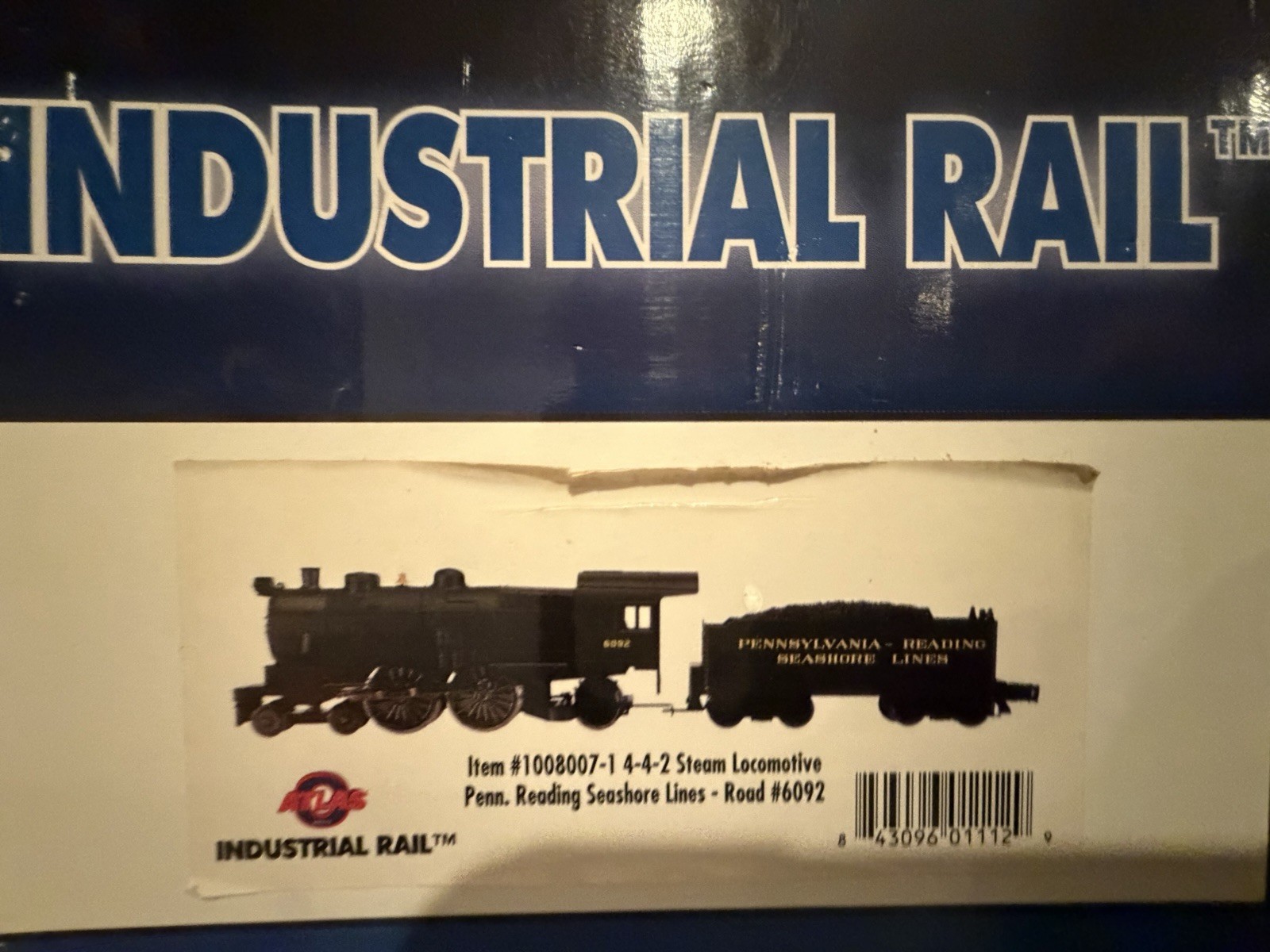 Atlas Industrial Rail 1008001 Pennsylvania-Reading 4-4-2 Atlantic NIB(See Desc)