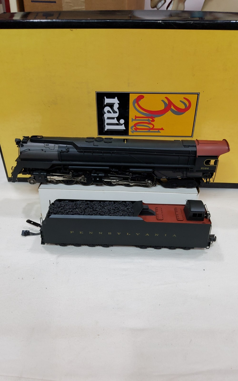 SUNSET MODELS O BRASS PRR Q-2 4-4-6-4 6184 3 RAIL LOCOMOTIVE, OB