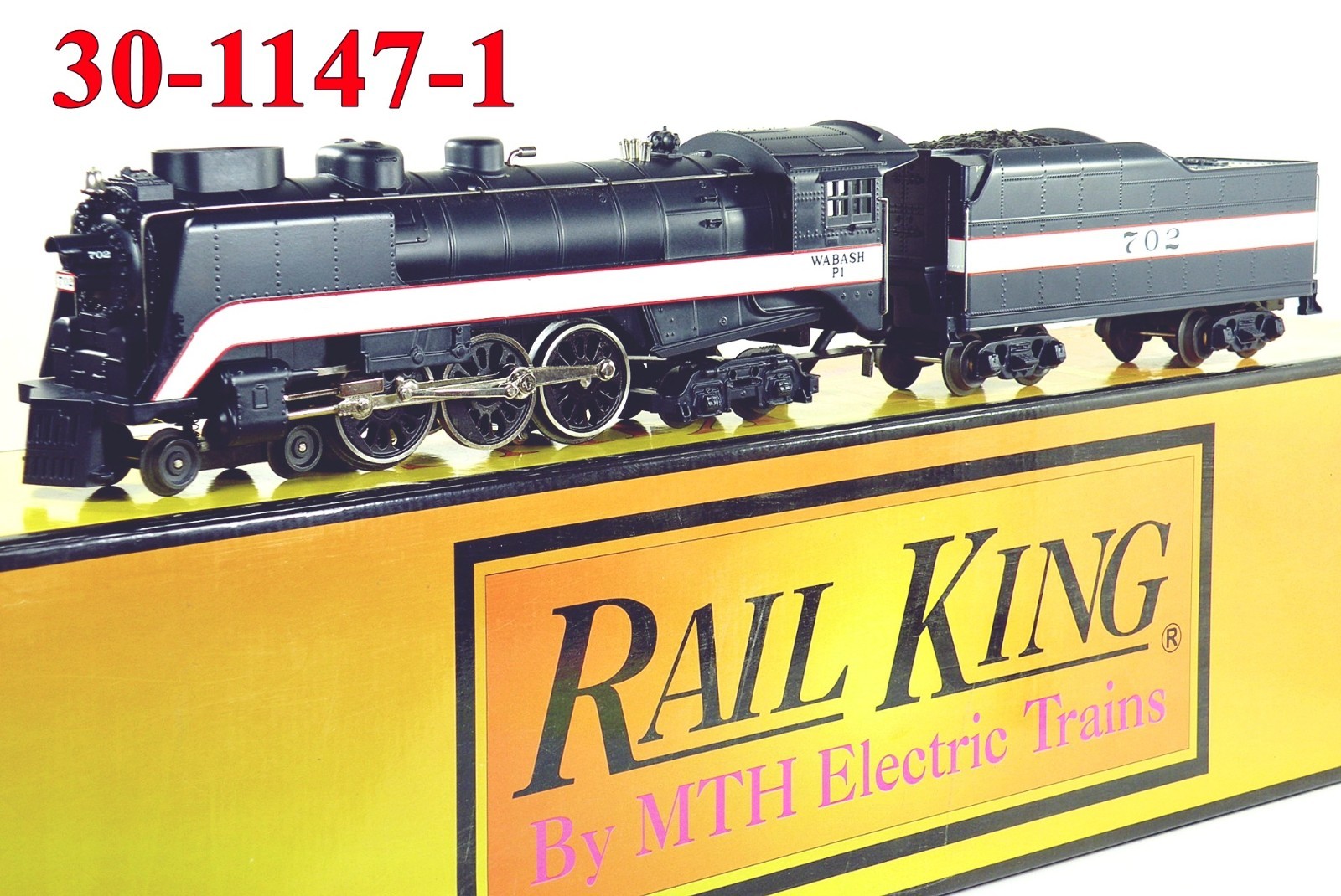 MTH 30-1147-1 Wabash Hudson 4-6-4 PS-1 New Battery Tested /2/ LN