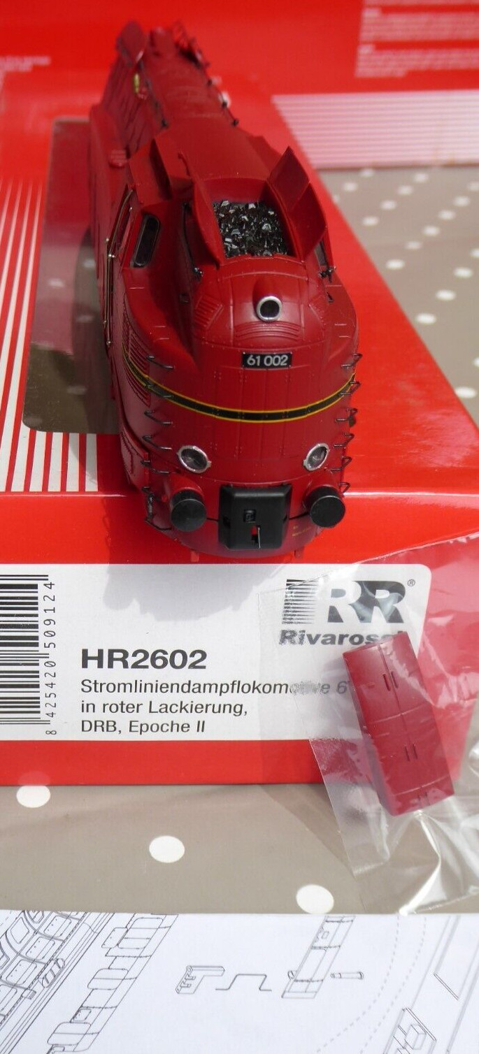 Rivarossi Hr 2602 H0 Steam Br 61 002 Henschel-Wegmann DRG Epoch 2, Top with Dss
