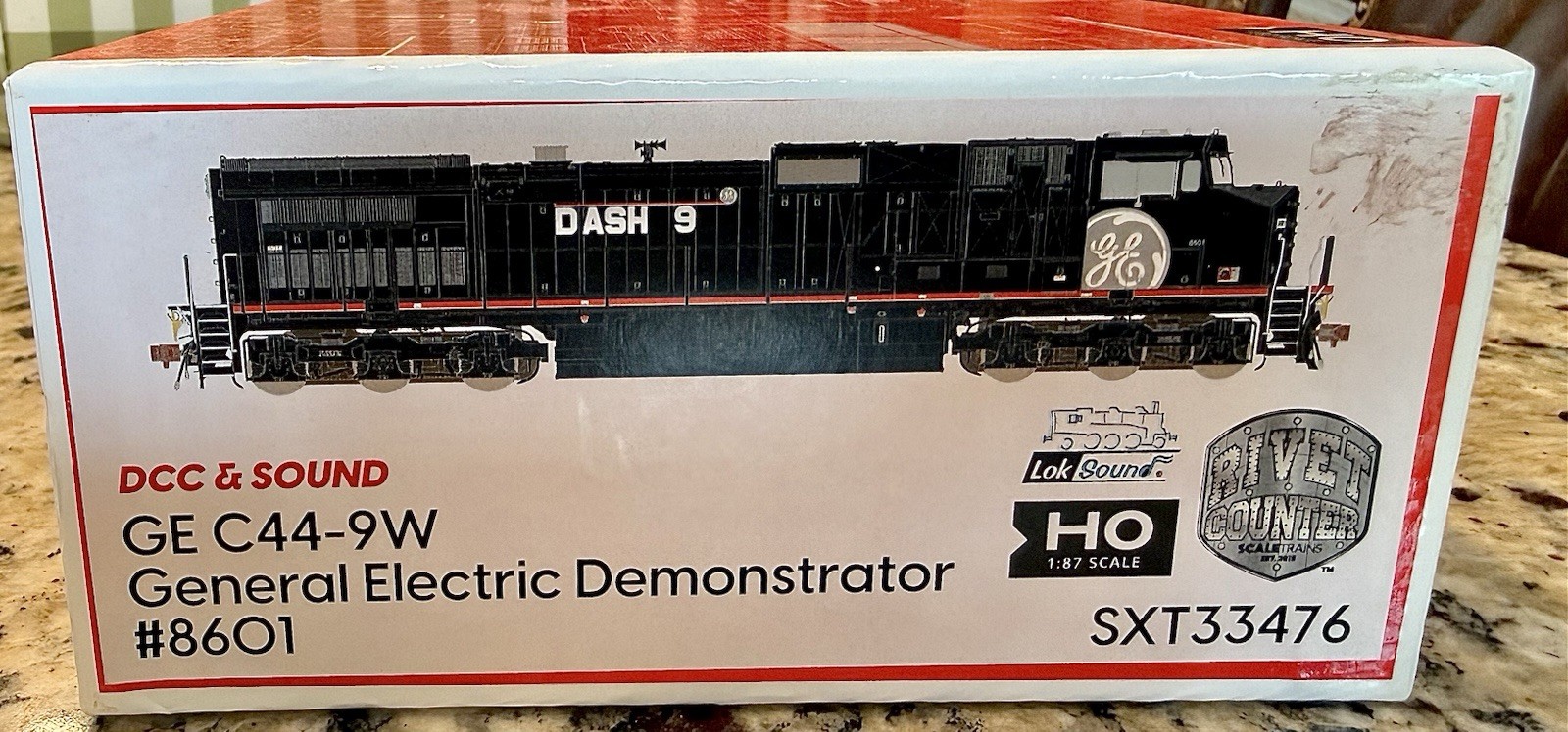 HO ScaleTrains Rivet Counter GE C44-9W GE Demonstator #8601 DCC/Sound/NIB