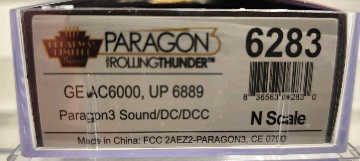 Broadway Limited N Scale GE AC6000 Diesel Engine UP #6889 Paragon3 DCC/SOUND