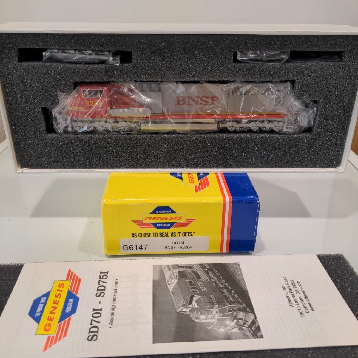 HO Athearn Genesis G6147 BNSF Railway SD75I Diesel Locomotive #8284