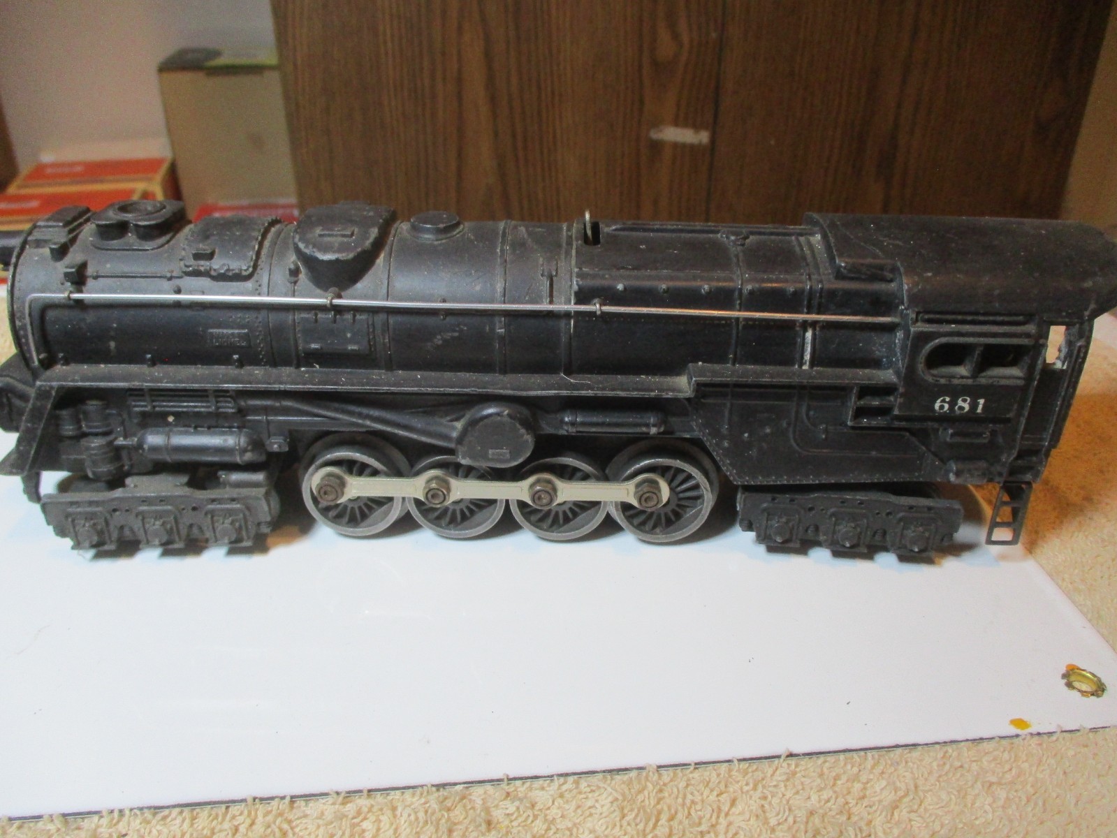 Lionel 681 postwar Steam Locomotive 6-8-6 O Gauge + 2671W-6 Tender Tested Great