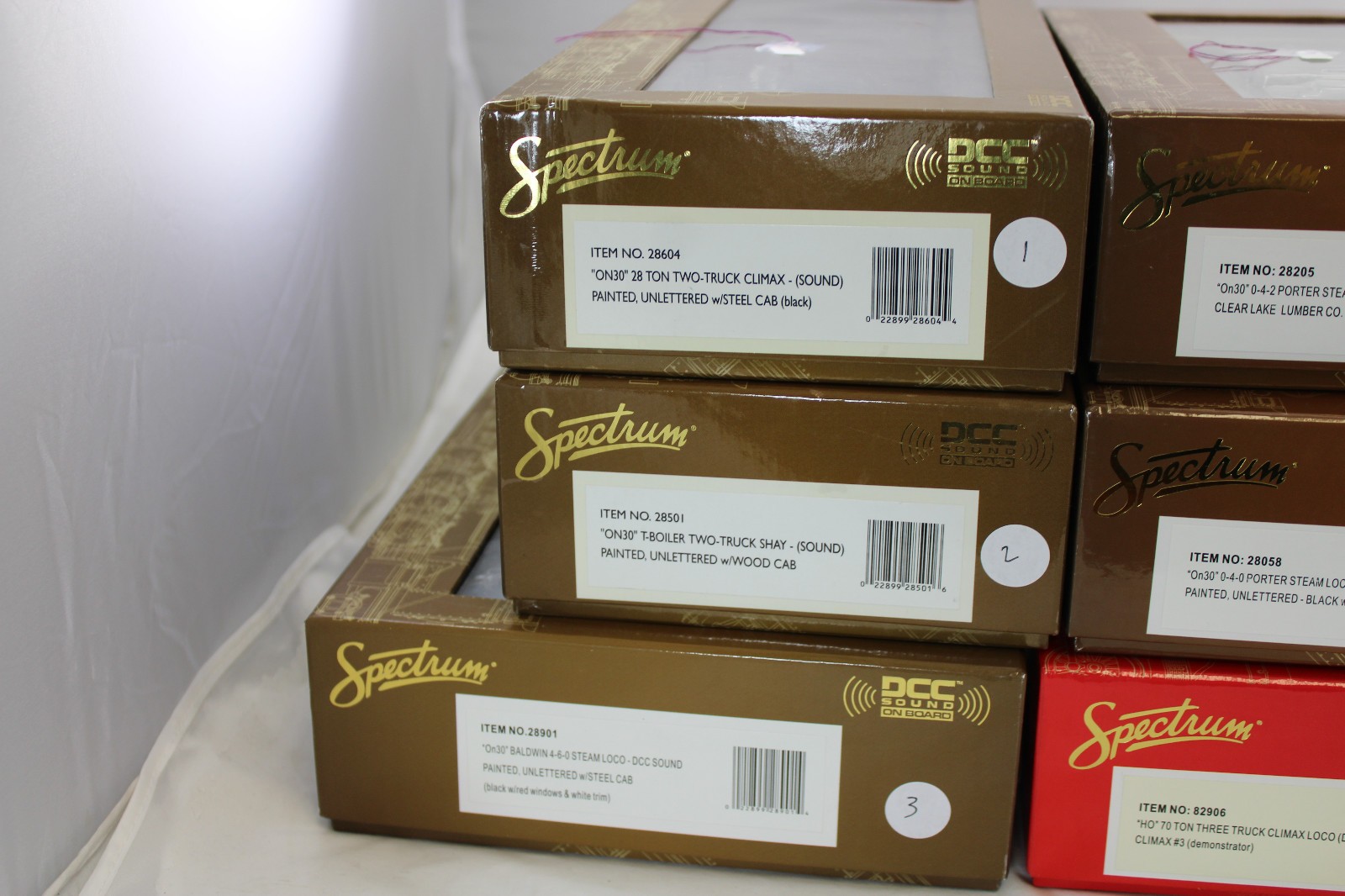 On30 and HO Spectrum Engines, Shay, Climax, Forney, Porter, Railbus – Choice