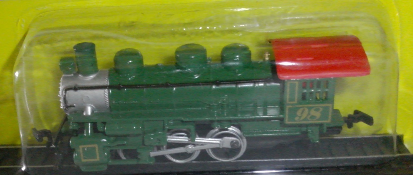 Maisto On Track Diecast Steam Loco./Tender 0-6-0 Green 98 Roaring Camp 1999