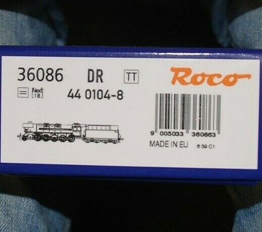 Roco 36086 Tt Steam Br 44 0104-8 Oil Epoch 4 Dr with Dss Boxed New, LED Light