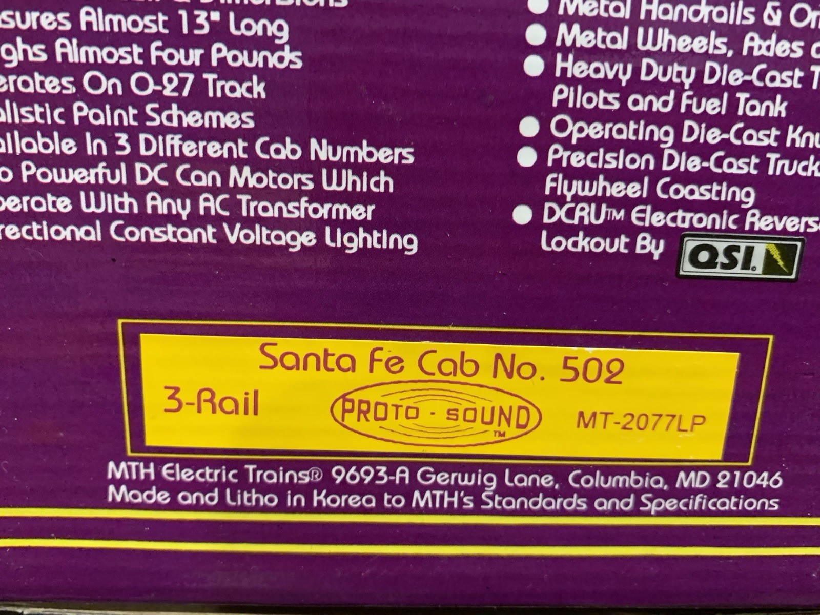 MTH O Scale Fairbanks Morse H10-44 Diesel Locomotive Santa Fe #502 New In Box