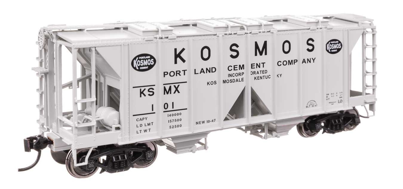 49720 Walthers HO ACF 1958 Cu Ft Covered Hopper Kosmos Cement KSMX #101