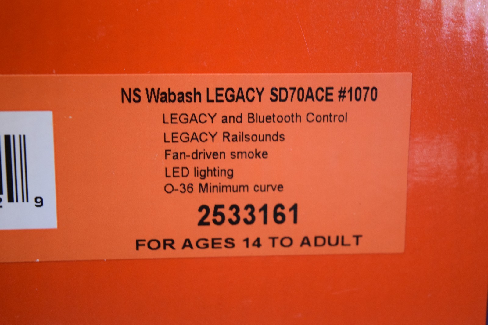 Lionel NS Wabash Legacy SD70ACE #1070 2533161
