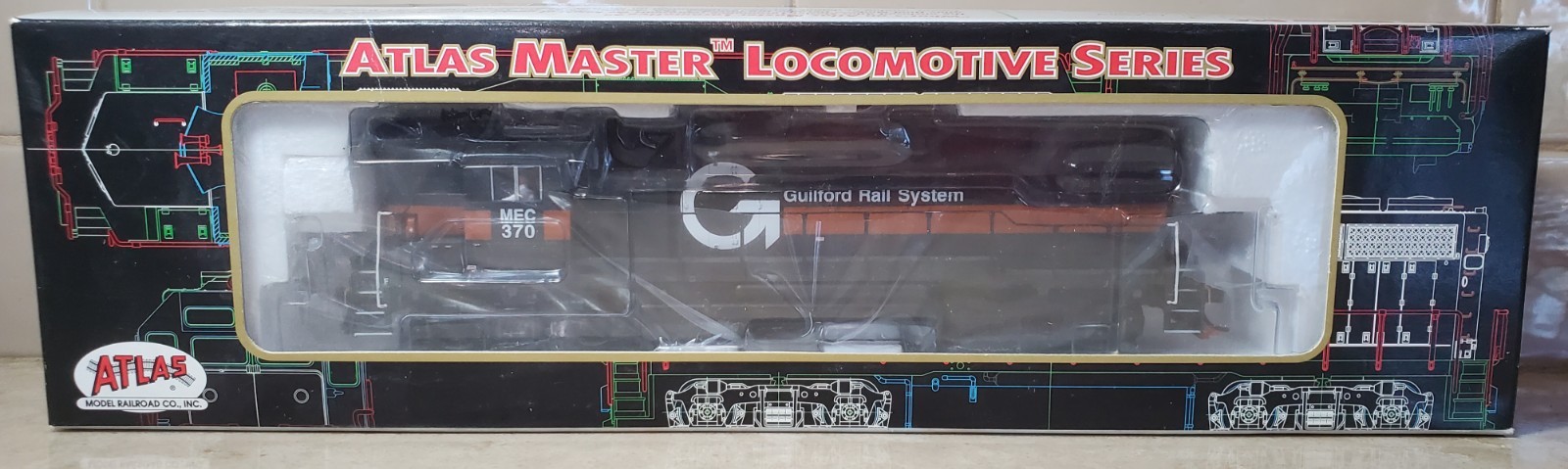 Atlas Master GP40 High Hood MEC #370 Guilford Pan Am DCC C-9 Unrun Wrong Box