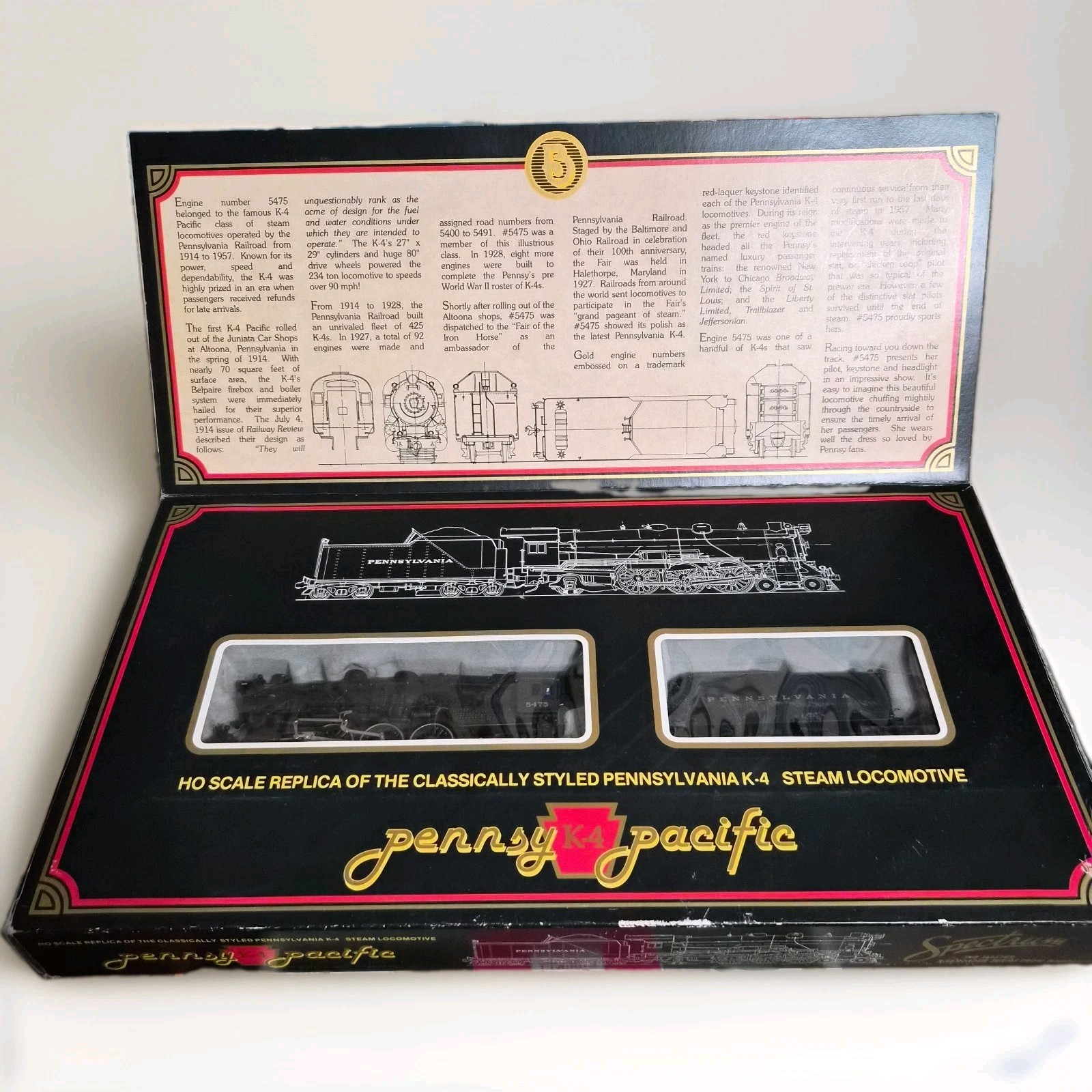 BACHMANN Spectrum Pennsy K4 Pacific HO 4-6-2 Steam Locomotive 5475 Boxed PRR