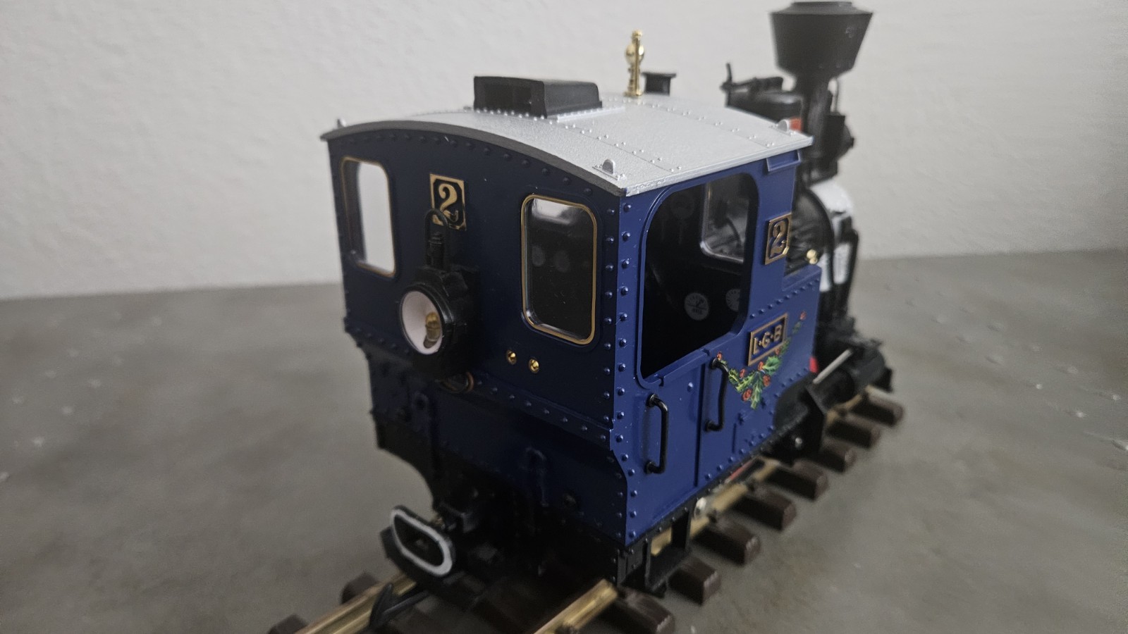 LGB LEHMANN 24201 CHRISTMAS SANTA CLAUS BLUE 0-4-0 STEAM ENGINE EXTREMELY RARE