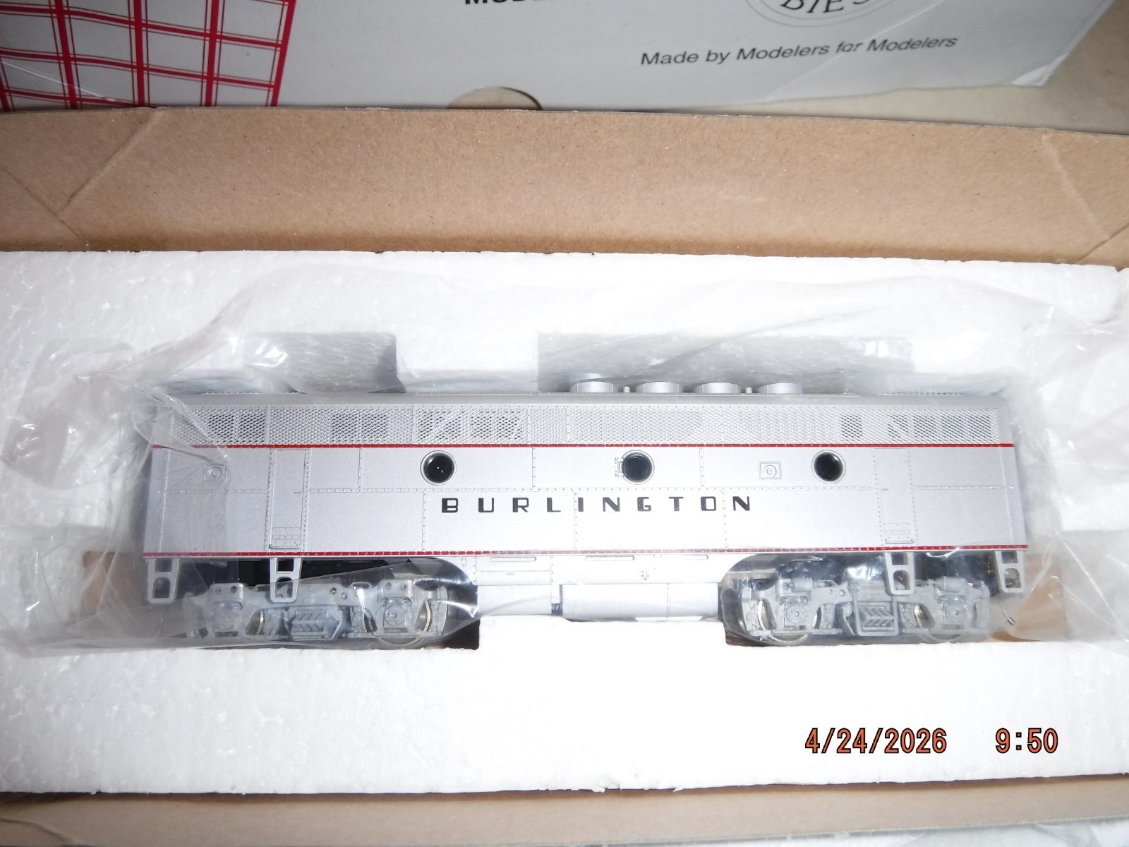 STEWART HOBBIES HO BURLINGTON CBQ F3 PHASE II EARLY A/B SET STOCK #5214 NOS NEW!