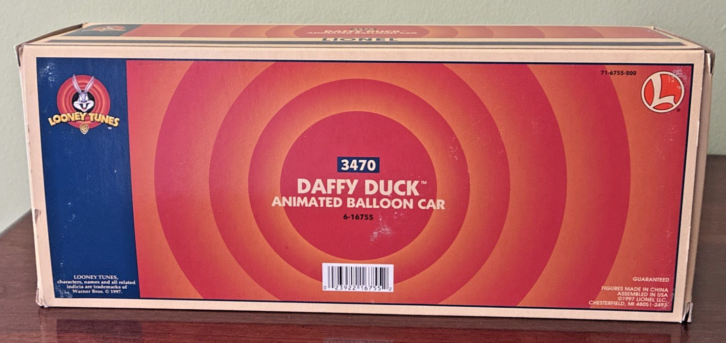 NEW Vintage 1997 LIONEL 3470 Looney Tunes DAFFY DUCK Animated Ballon Car Train