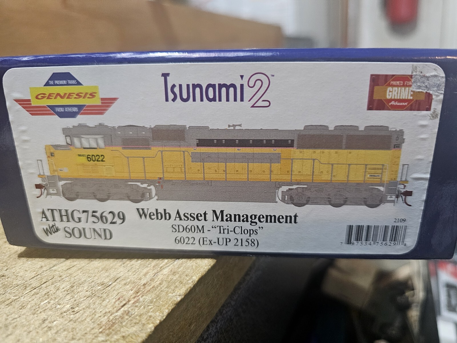 ATHEARN ATHG 75629 WEBB ASSET MANAGEMENT SD60M TRI CLOPS RD 6022 TSUNAMI SOUND