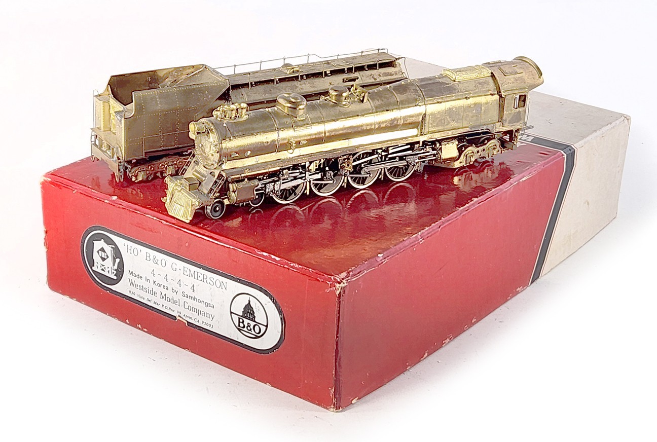 Westside Model Co. HO BRASS B&O G-Emerson 4-4-4-4 Steam Loco – EC – OB
