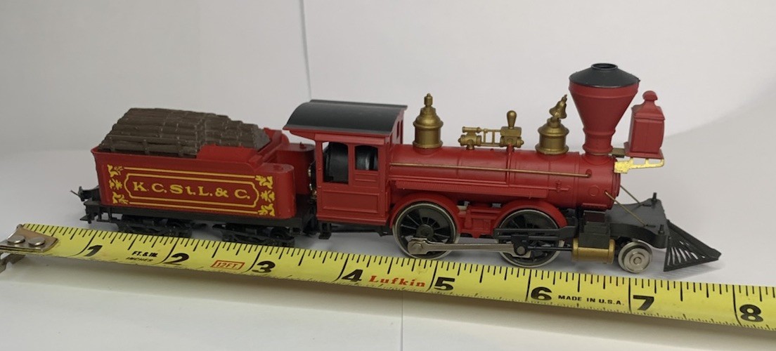 AHM Rivarossi HO Scale Bowker 2-4-0 Steam Loco & Tender KC.St.L.&C VTG Untested