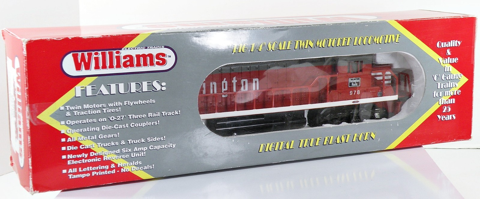 Williams GP-38-202 Burlington GP-38 Diesel w/True Blast II Horn