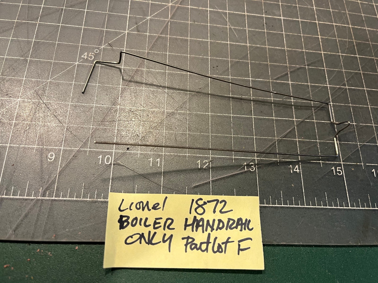 Lionel O Train The General 1872 Locomotive BOILER METAL WIRE HANDRAIL PART LOT F