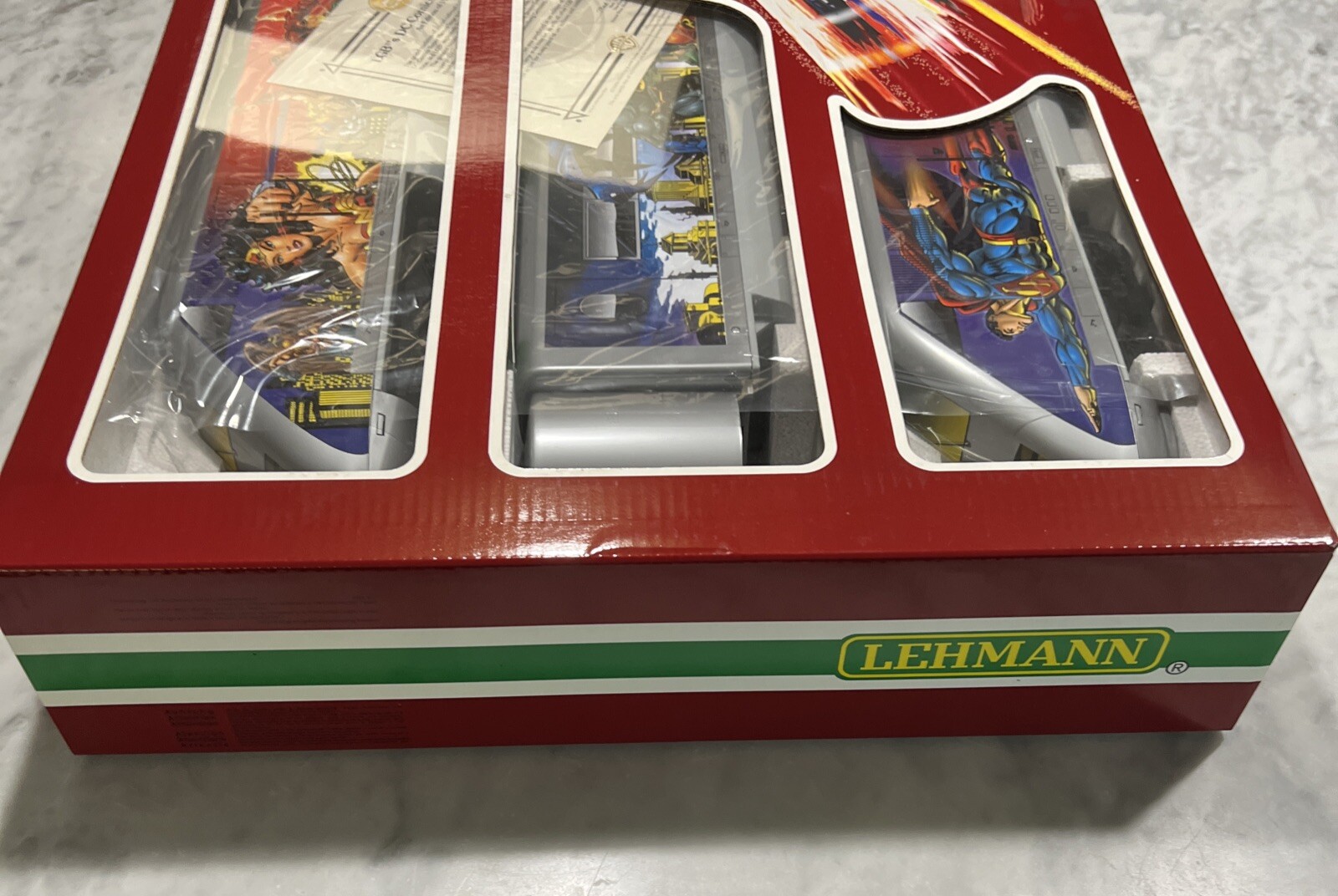 LGB’s SUPER HEROES DC COMICS Lehmann Toy Train #92950 Germany New In Box