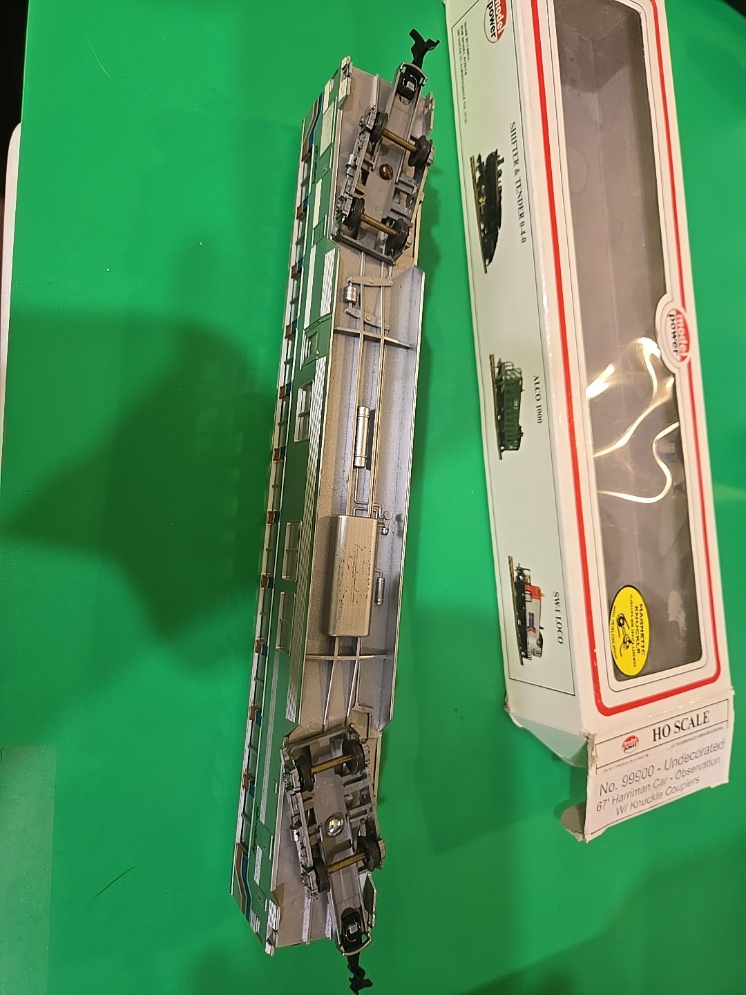 99900 Undercoated 67′ HARRIMAN CAR OBSERVATION W/KNUCKLE COUPLERS (H)